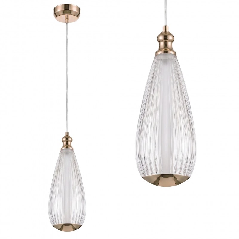 Lampa sufitowa wisząca LHJ120-CP jasne różowe złoto