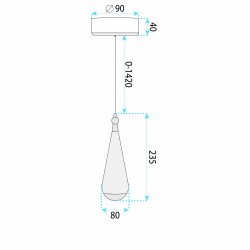 Lampa sufitowa wisząca LHJ120-CP jasne różowe złoto