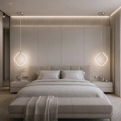 Lampa sufitowa wisząca LED LHJ127-W chrom