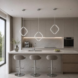 Lampa sufitowa wisząca LED LHJ127-W chrom