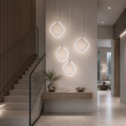 Lampa sufitowa wisząca LED LHJ127-W chrom