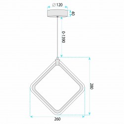 Lampa sufitowa wisząca LED LHJ127-W chrom