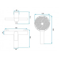 Bateria wannowa REA AVALON Czarna