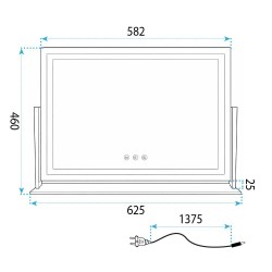 Lustro LED Studio L.Gold 58x45