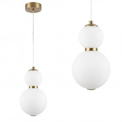 Lampa sufitowa wisząca LED LHJ112-2CP złota szczotkowana