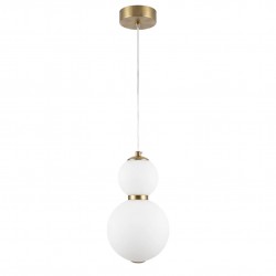 Lampa sufitowa wisząca LED LHJ112-2CP złota szczotkowana