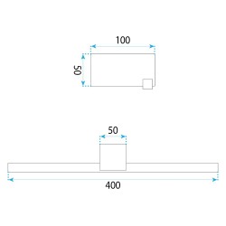 Kinkiet łazienkowy LED SWE043-1W 40 cm Złoty
