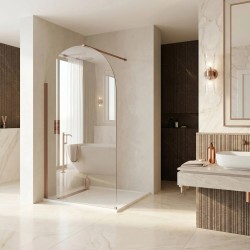 Ścianka prysznicowa Walk-In Rea Heaven Brush Copper 120