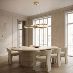 LAMPA SUFITOWA WISZĄCA SWE068-CP 80cm ZŁOTA