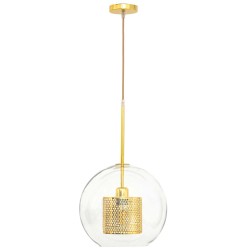 Lampa wisząca szklana loft APP555-1CP 25cm ZŁOTA