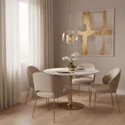 Lampa wisząca szklana loft APP555-1CP 25cm ZŁOTA