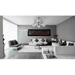 Lampa Kryształowa Żyrandol z Metalowymi Liśćmi APP636-5C