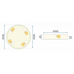 Lampa Plafon Classic APP873-C  40 cm Złota