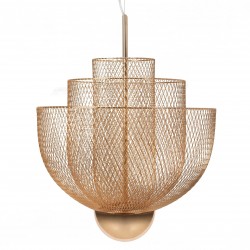 Lampa Sufitowa Wisząca Ażurowa APP888-CP Różowe Złoto