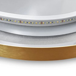 LUSTRO ŚCIENNE LED OLL 60x90 cm Złote Szczotkowane