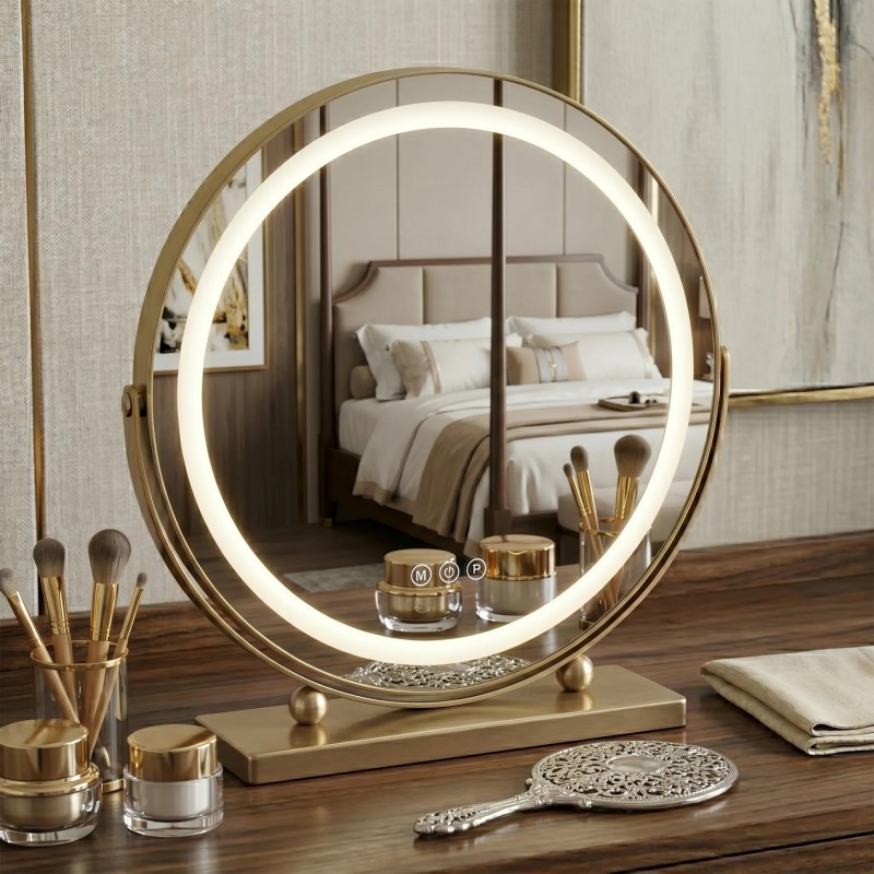 Lustro LED MAKE-UP L.Gold 40 cm