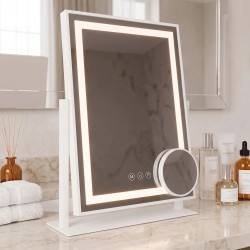 Lustro LED LUMI White 30x40cm
