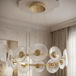 LAMPA SUFITOWA WISZĄCA SWE071-CP 60cm ZŁOTA