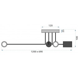 Lampa sufitowa/ścienna pająk Agaro 8