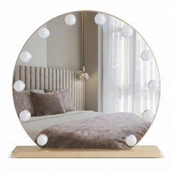 Lustro LED Hollywood Okrągłe L. Gold 50 cm