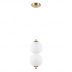 Lampa sufitowa wisząca LED LHJ117-2CP złota szczotkowana