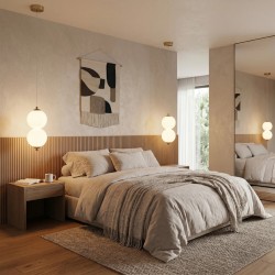 Lampa sufitowa wisząca LED LHJ117-2CP złota szczotkowana