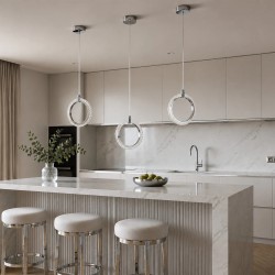 Lampa sufitowa wisząca LED LHJ126-W chrom