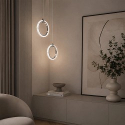 Lampa sufitowa wisząca LED LHJ126-W chrom