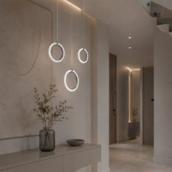 Lampa sufitowa wisząca LED LHJ126-W chrom