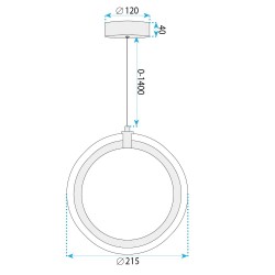 Lampa sufitowa wisząca LED LHJ126-W chrom