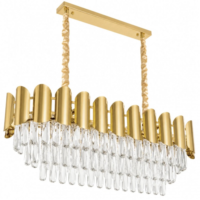 Lampa Wisząca z Kryształami SWE101-CP Złota
