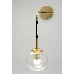Lampa Ścienna Kinkiet Szklany APP685-1W Złota