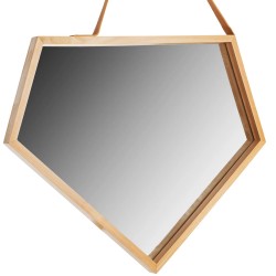 Lustro Asymetryczne drewniane  49 cm YMJZ20216