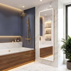 LUSTRO LED Classico 60x170cm Złoto Szczotkowane