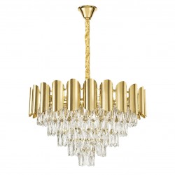 Lampa Wisząca z Kryształami SWE100-CP 60cm Złota