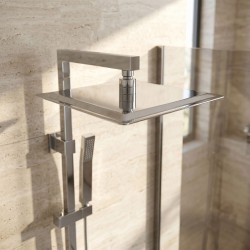 Deszczownica kwadratowa czarna REA JS-P015 25cm Chrom
