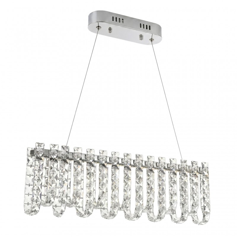 Lampa Wisząca LED z Kryształami SWE073-CP 60cm Chrom