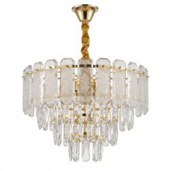 Lampa Wisząca z Kryształami SWE088-CP 40cm Złota