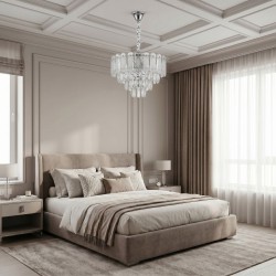 Lampa Wisząca z Kryształami SWE087-CP 40cm Chrom