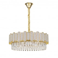 Lampa Wisząca z Kryształami SWE107-CP 50cm Złota