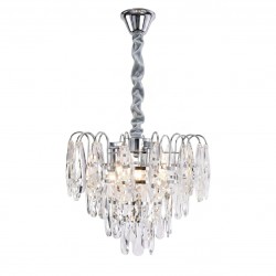 Lampa Wisząca z Kryształami SWE077-CP 30cm Chrom