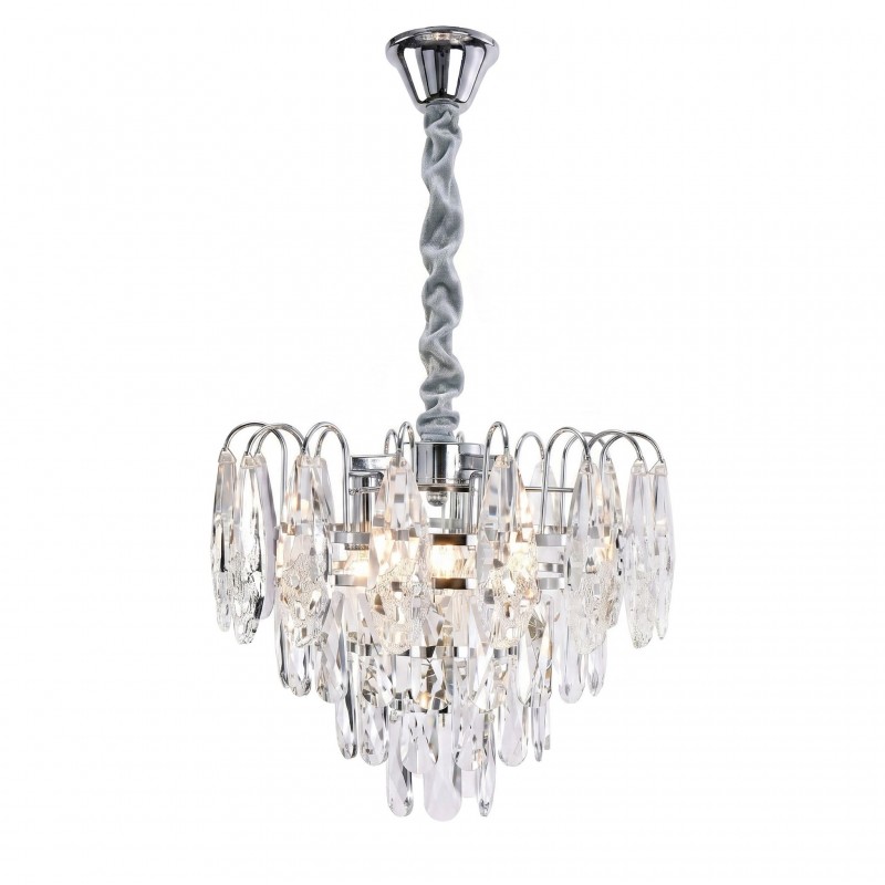 Lampa Wisząca z Kryształami SWE077-CP 30cm Chrom