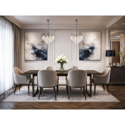 Lampa Wisząca z Kryształami SWE077-CP 30cm Chrom