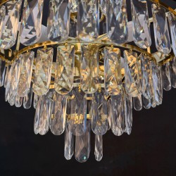 Lampa Wisząca z Kryształami SWE076-CP 50cm Złota