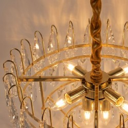 Lampa Wisząca z Kryształami SWE080-CP 50cm Złota