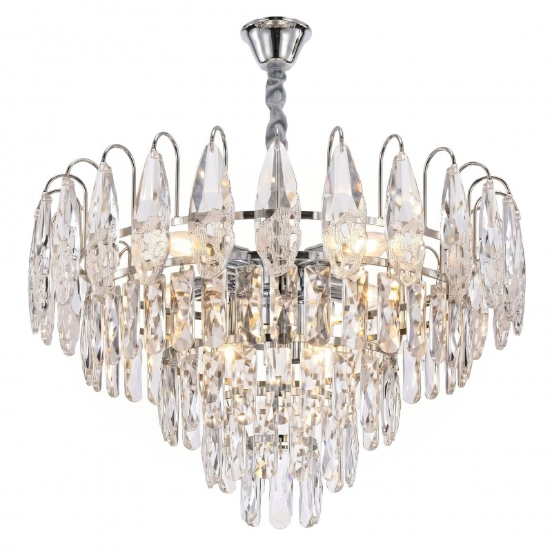 Lampa Wisząca z Kryształami SWE079-CP 50cm Chrom