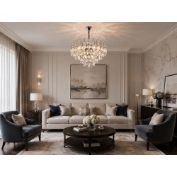 Lampa Wisząca z Kryształami SWE079-CP 50cm Chrom