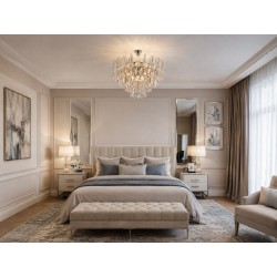 Lampa Wisząca z Kryształami SWE079-CP 50cm Chrom