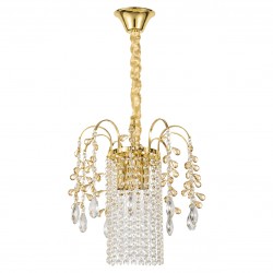 Lampa Wisząca z Kryształami SWE090-CP 30cm Złota