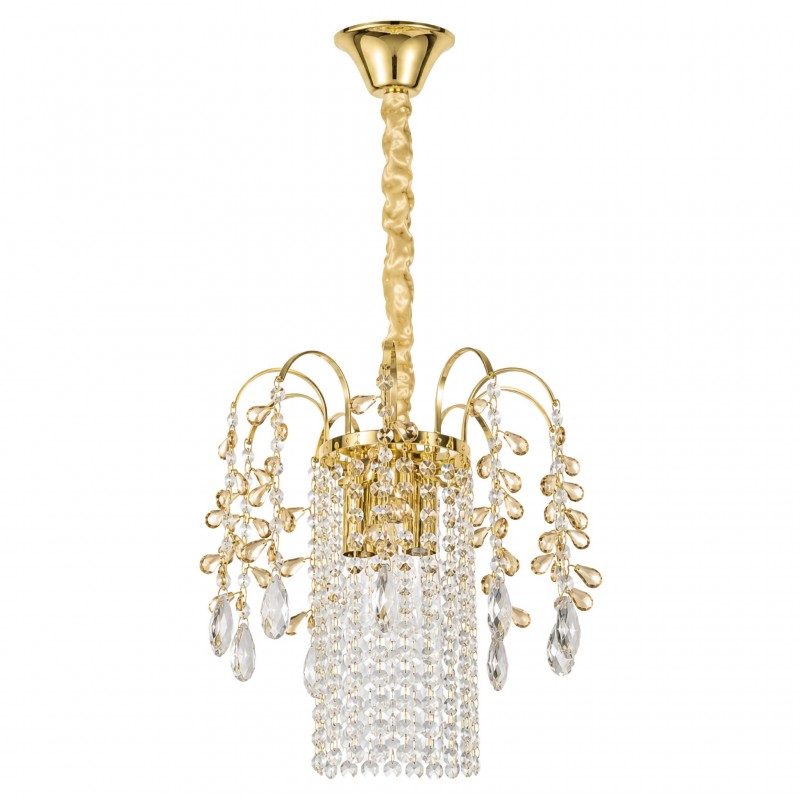 Lampa Wisząca z Kryształami SWE090-CP 30cm Złota